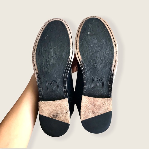 Frye Anna Shortie Black Leather Cute Casual Streetwear Pull On Ankle Booties - Picture 15 of 16